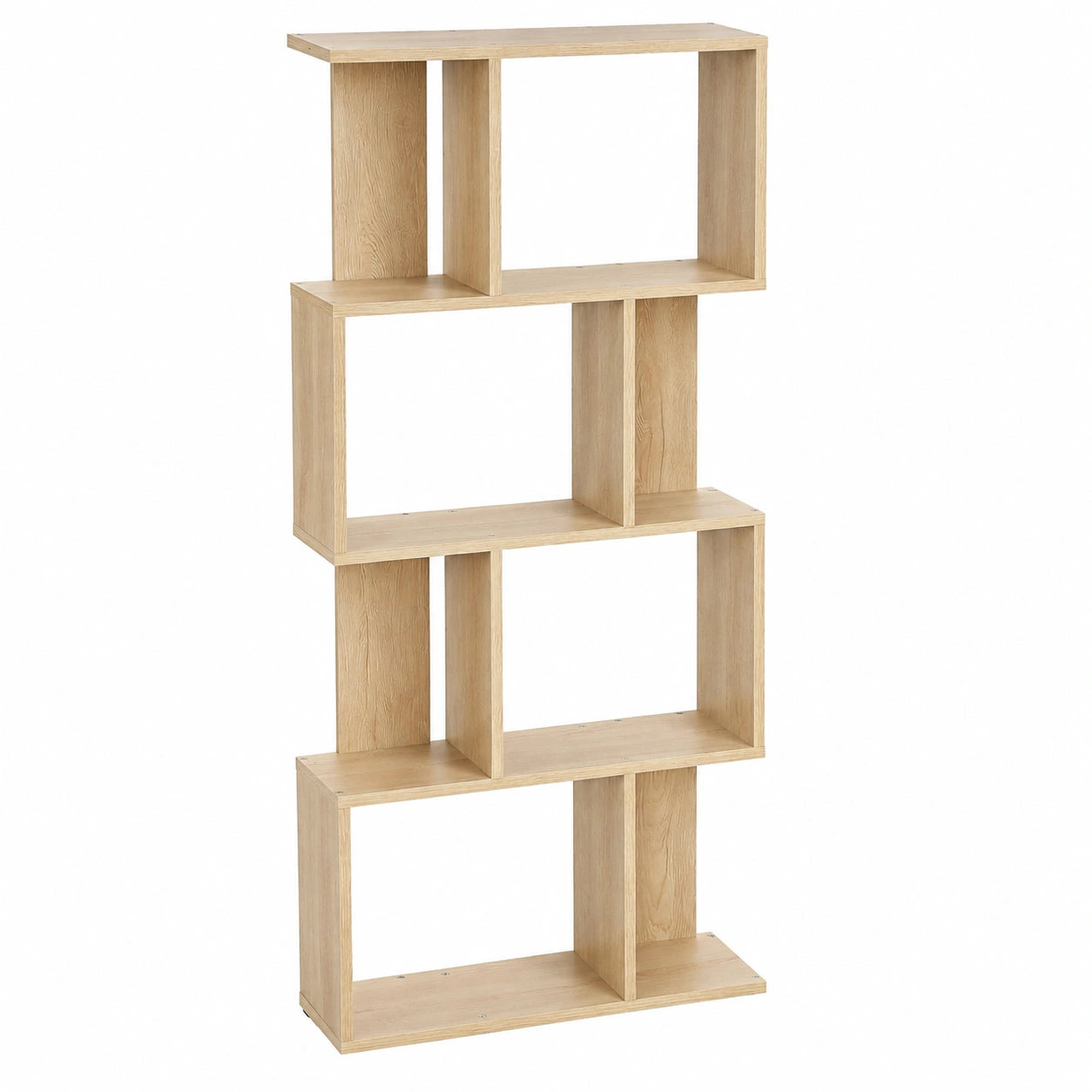 Estantería Moderna de Madera con 5 Niveles, Beige, para Sala y Oficina - 169x60x24 cm