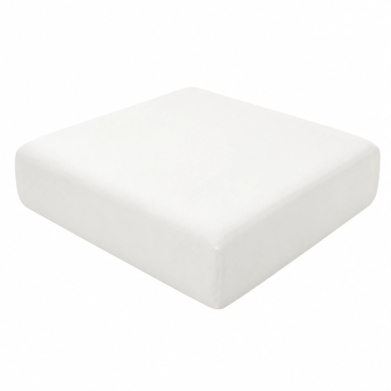 Fundas elásticas de terciopelo para cojín de sofá, reemplazo para asiento individual grande, color blanco
