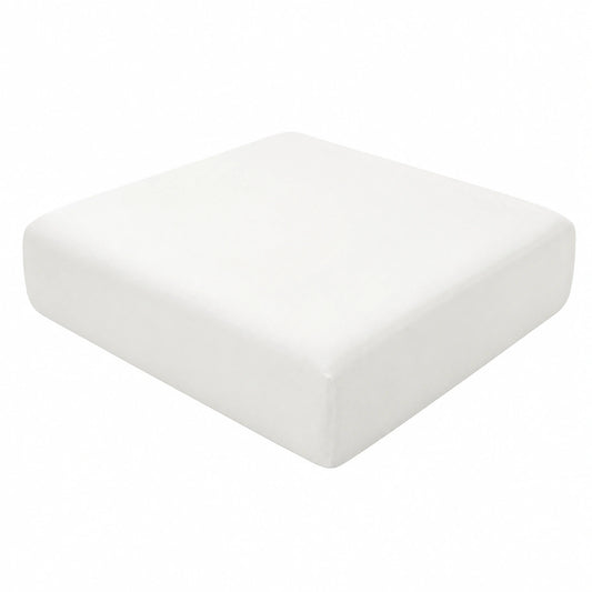 Fundas elásticas de terciopelo para cojín de sofá, reemplazo para asiento individual grande, color blanco