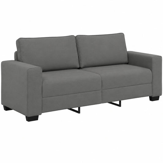 Sofá de Tela Gris Oscuro 3 Plazas 220x77x82 cm - Comodidad y Estilo