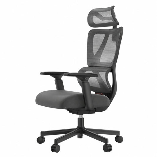 Silla Ergonómica de Oficina ProtoArc EC100 con Soporte Lumbar y Ajuste Completo, Negra