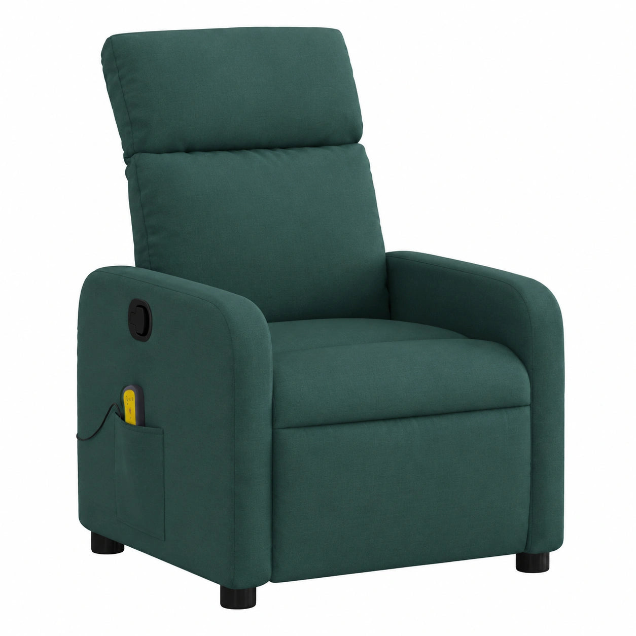 Sillón Reclinable de Masaje vidaXL con Respaldo Ajustable, Relax TV, Tela Verde