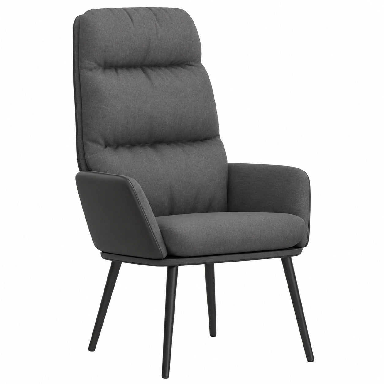 Sillón Relax de Tela Gris Oscuro para Oficina y Sala de Estar