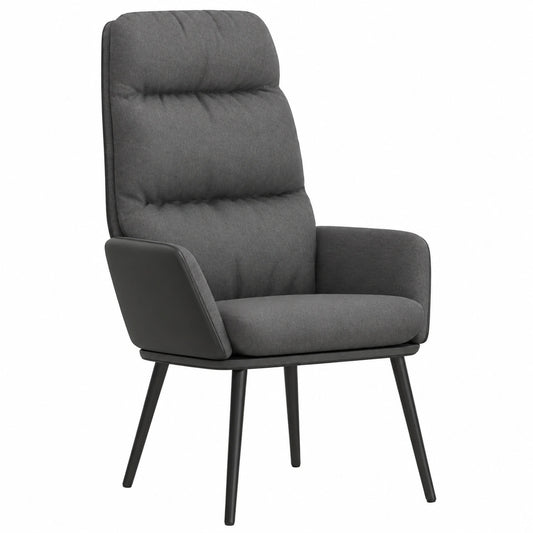 Sillón Relax de Tela Gris Oscuro para Oficina y Sala de Estar