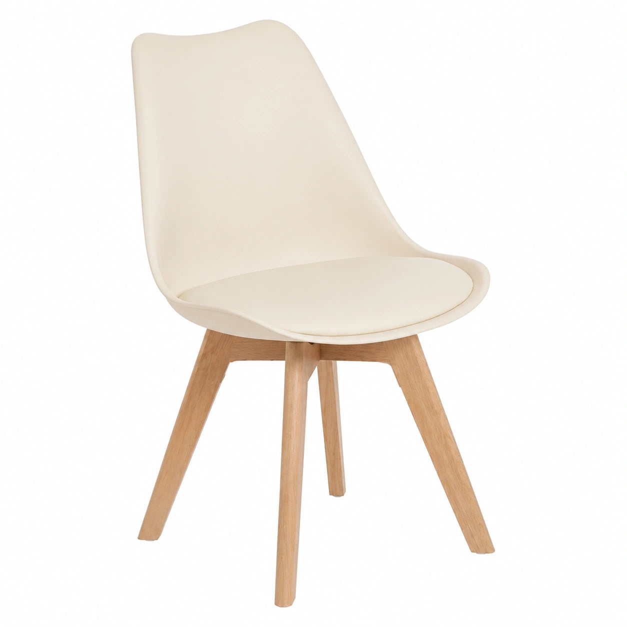Conjunto de 2 Sillas de Comedor Synk Basic en Color Crema