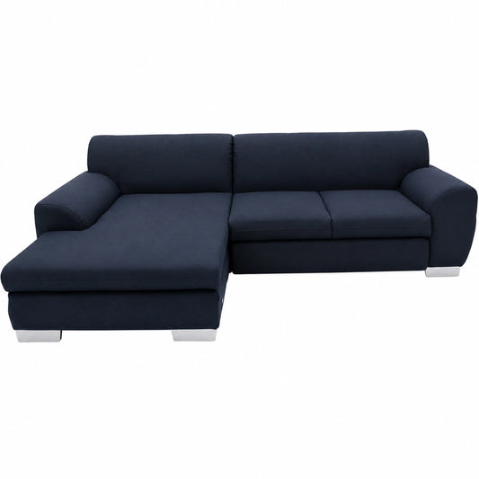 Sofá Esquinero Nika Azul Oscuro con Función de Dormir, 277x156x78 cm