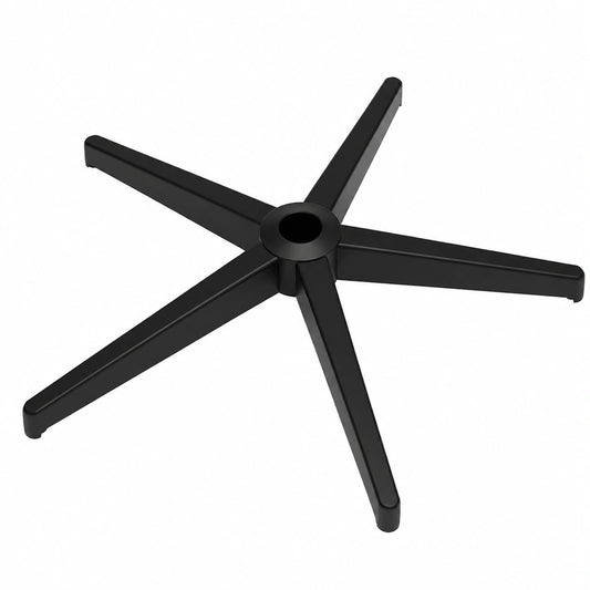Silla de Oficina Reforzada, Base de Metal para Peso Máximo 300 kg, Compatible con Ruedas y Muelle de Gas, Negro Mate