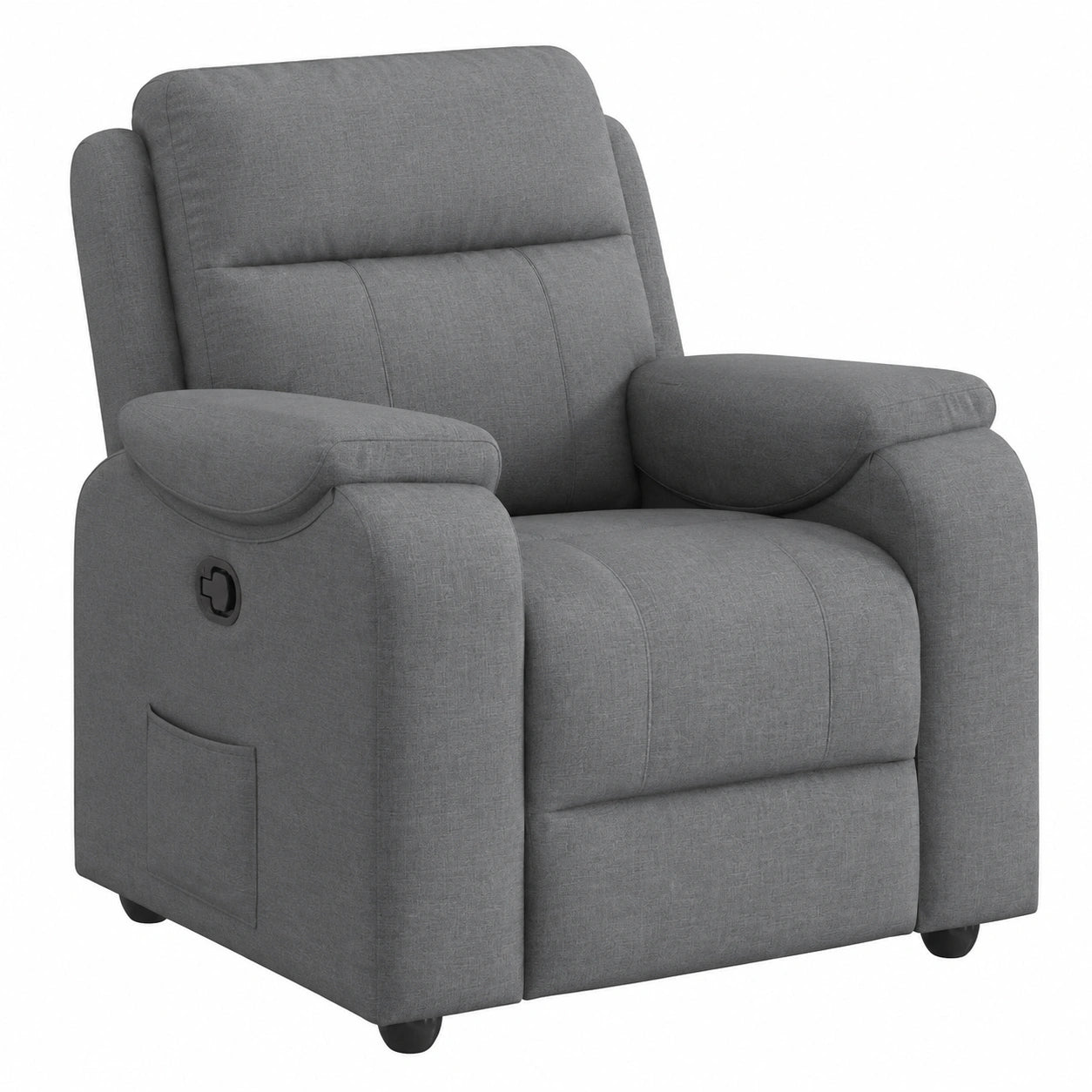 Sillón Reclinable de Masaje en Tela Gris Oscuro para Relax