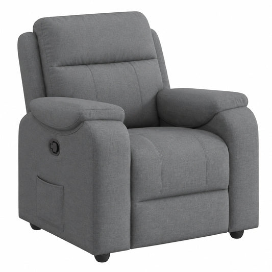 Sillón Reclinable de Masaje en Tela Gris Oscuro para Relax