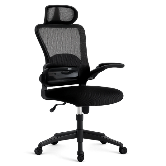 Silla Ergonómica de Oficina con Reposacabezas y Apoyabrazos Ajustables