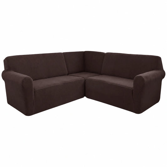 Cubre Sofá Esquinero L, Elástico y Suave, Protector Lavable para Hogar y Restaurante, 5 Plazas